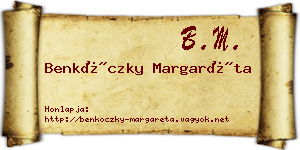 Benkóczky Margaréta névjegykártya